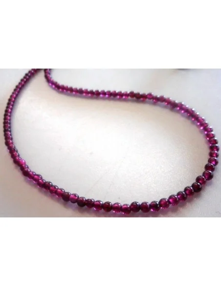 Grenat collier boules 2,5mm