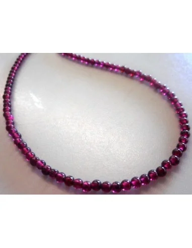 Grenat collier boules 2,5mm