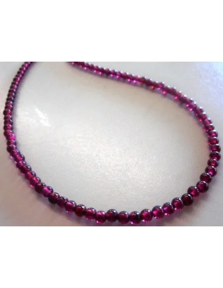 Grenat collier boules 2,5mm
