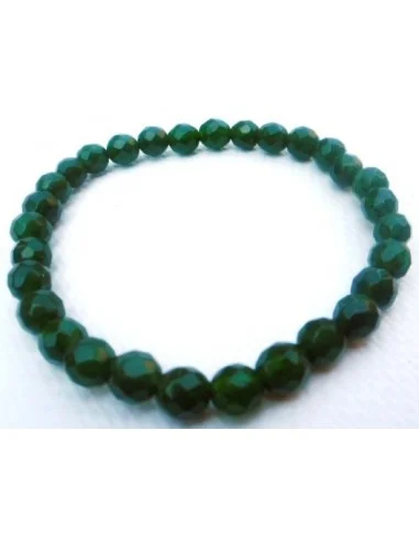 Jade nephrite bracelet 6mm facettés
