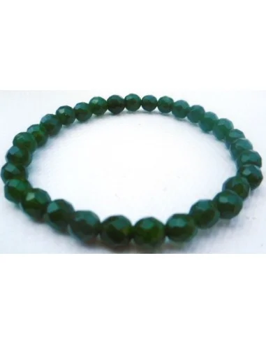 Jade nephrite bracelet 6mm facettés