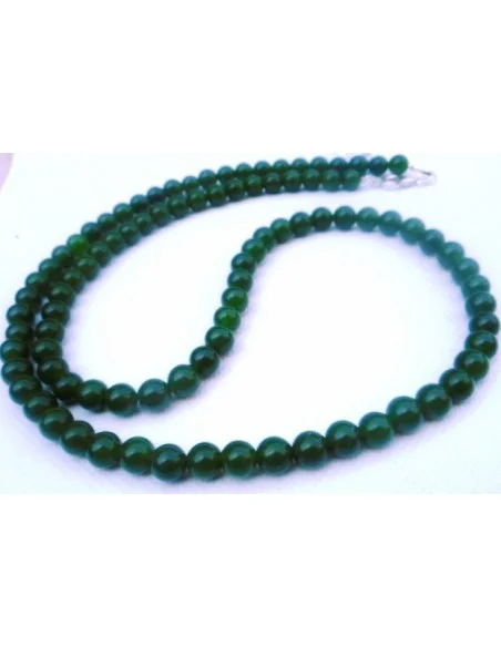 Collier Jade nephrite 8mm L.78,5cm