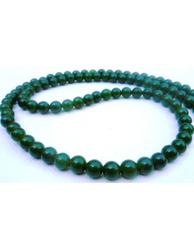 Collier Jade nephrite 8mm L.78,5cm