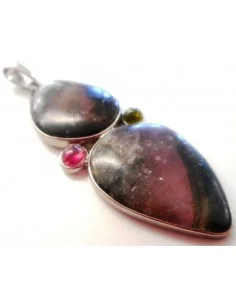 Tourmaline pasteque pendentif 2