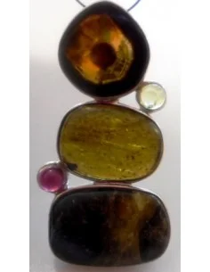 Pendentif melon d'eau argent 2