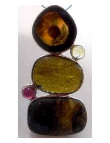 Pendentif melon d'eau argent