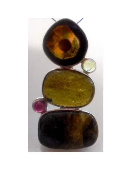 Pendentif melon d'eau argent