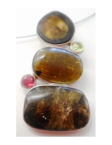 Pendentif melon d'eau argent