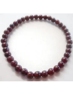 Grenat bracelet boules 4mm 2