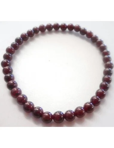 Grenat bracelet boules 4mm