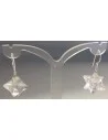 Merkaba boucles doreilles en cristal de roche quartz