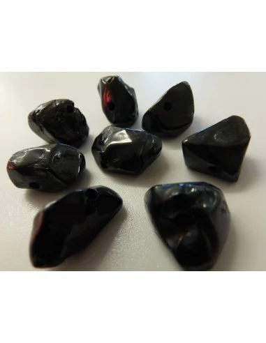 Spinelle noire percé pendentif
