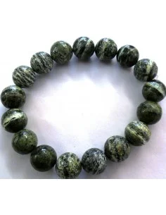 Serpentine oeil d'argent bracelet 10mm 2