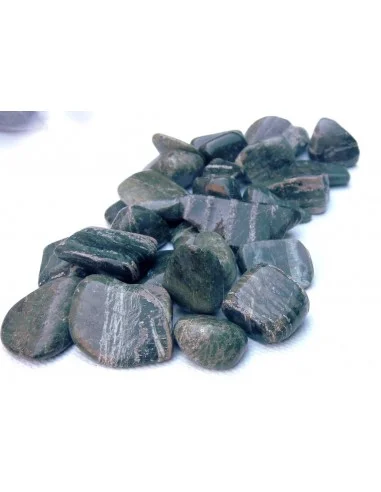 Serpentine oei d'argent polis