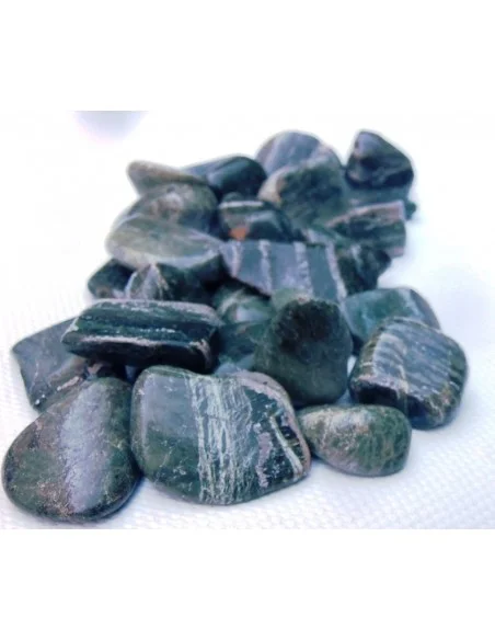 Serpentine oei d'argent polis