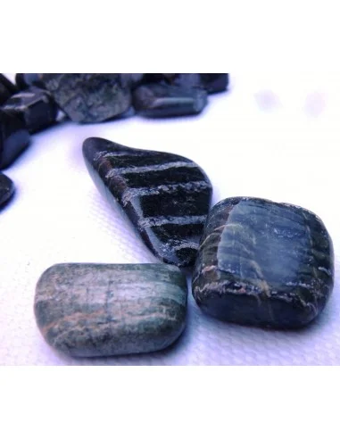 Serpentine oei d'argent polis