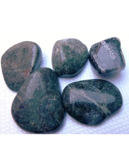 Serpentine oei d'argent polis