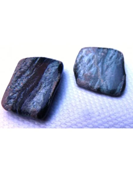 Serpentine oei d'argent polis