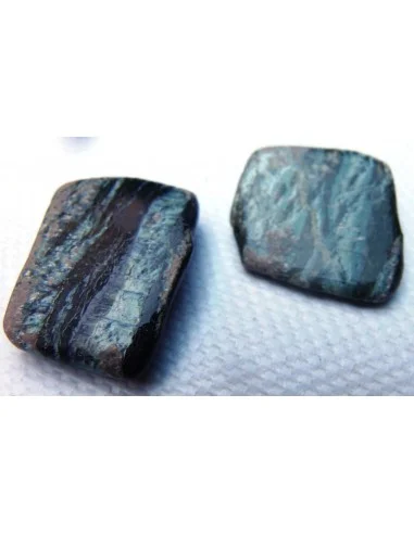 Serpentine oei d'argent polis