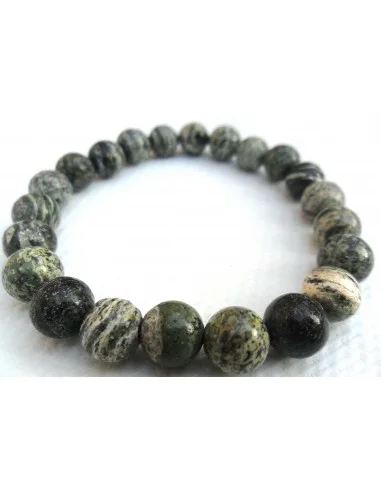 Serpentine oeil d'argent bracelet 8mm