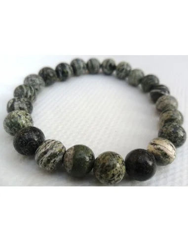 Serpentine oeil d'argent bracelet 8mm