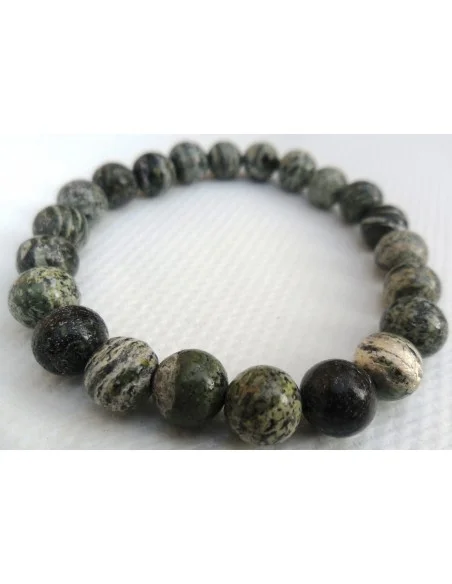 Serpentine oeil d'argent bracelet 8mm