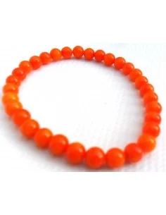 Bracelet en corail orange 5mm 2