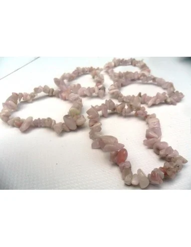 Bracelet Kunzite, Beryl rose baroque