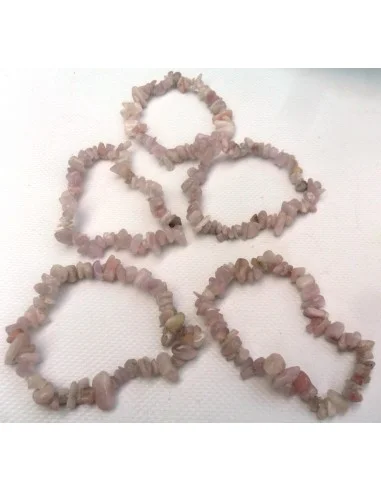 Bracelet Kunzite, Beryl rose baroque