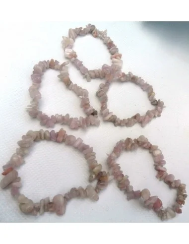 Bracelet Kunzite, Beryl rose baroque