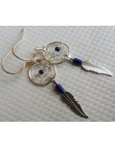 Boucles d'oreilles lapis lazuli argent
