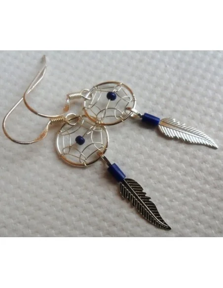 Boucles d'oreilles lapis lazuli argent Boucles d'oreilles lapis lazuli argent