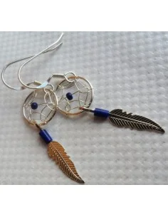 Boucles d'oreilles lapis lazuli argent 2