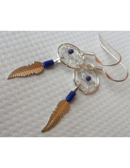 Boucles d'oreilles lapis lazuli argent Boucles d'oreilles lapis lazuli argent