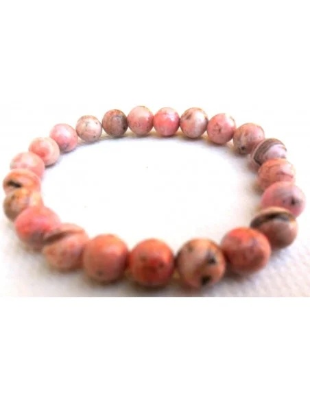 Bracelet rhodocrosite diametre 8mm Bracelet rhodocrosite diametre 8mm