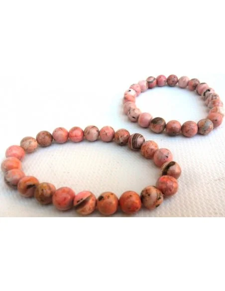 Bracelet rhodocrosite diametre 8mm Bracelet rhodocrosite diametre 8mm
