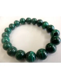 Bracelet boules 1cm  en malachite