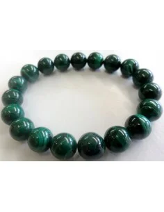 Bracelet boules 1cm  en malachite 2