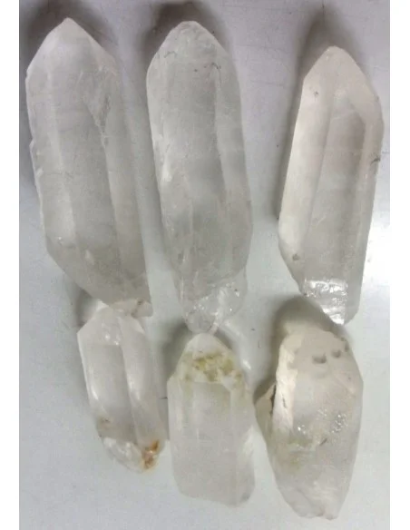 6 Pointes de Quartz lémurien laser 5 à 7cm 6 Pointes de Quartz lémurien laser 5 à 7cm