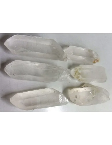 6 Pointes de Quartz lémurien laser 5 à 7cm 6 Pointes de Quartz lémurien laser 5 à 7cm