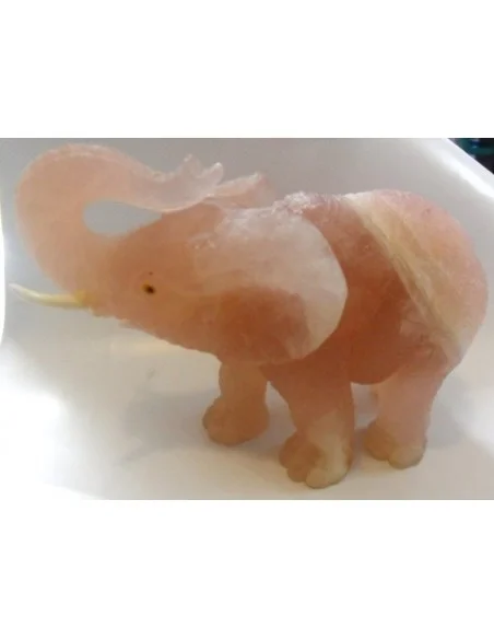 Éléphant en quartz rose Éléphant en quartz rose