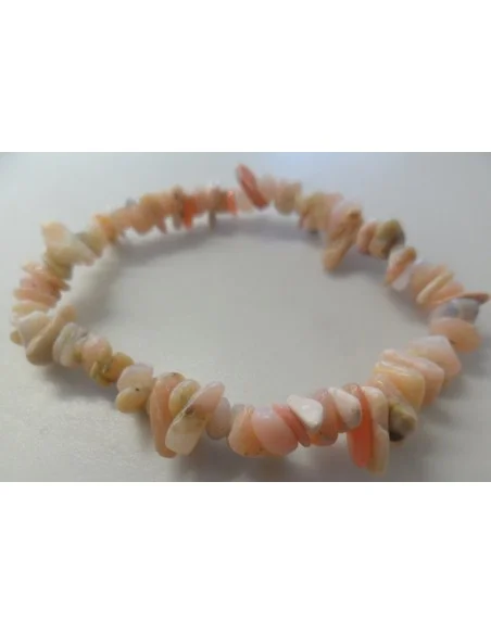Bracelet en opale rose baroque