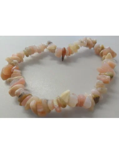 Bracelet en opale rose baroque