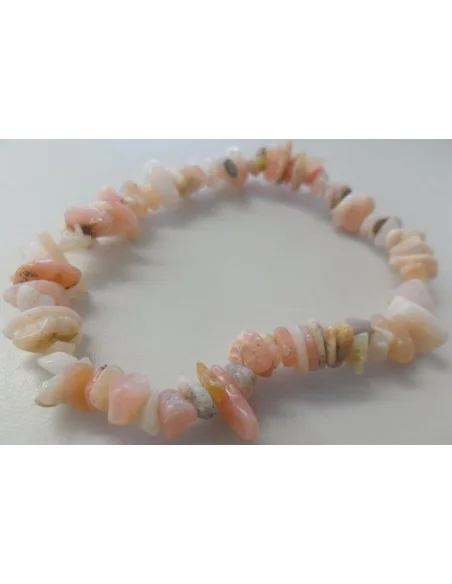 Bracelet en opale rose baroque