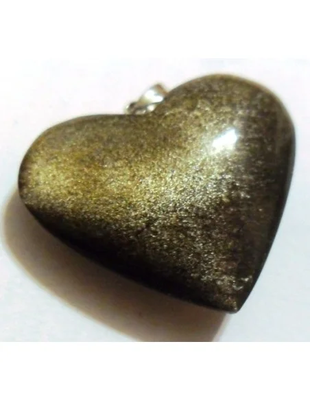 Obsidienne doré pendentif coeur Obsidienne doré pendentif coeur