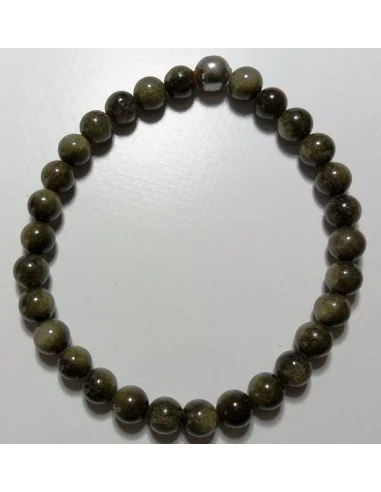 Obsidienne dore bracelet 6mm