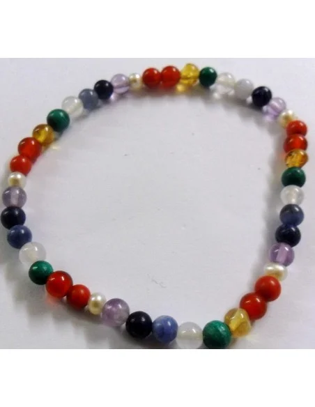 Bracelet 7 chakras 4mm Bracelet 7 chakras 4mm