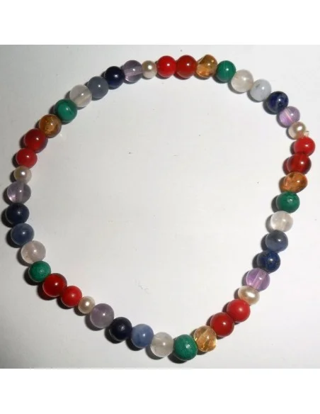 Bracelet 7 chakras 4mm Bracelet 7 chakras 4mm