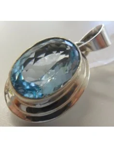 Topaze bleue pendentif argent 2
