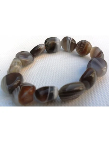 Agate de Botswanna grise bracelet